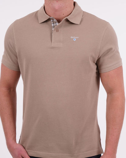 Barbour Tartan Pique Polo Washed Stone