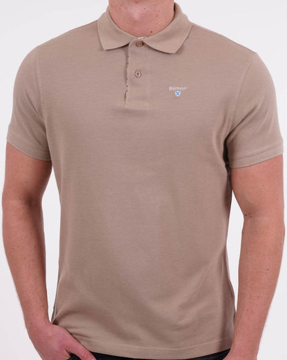 Barbour Tartan Pique Polo Washed Stone