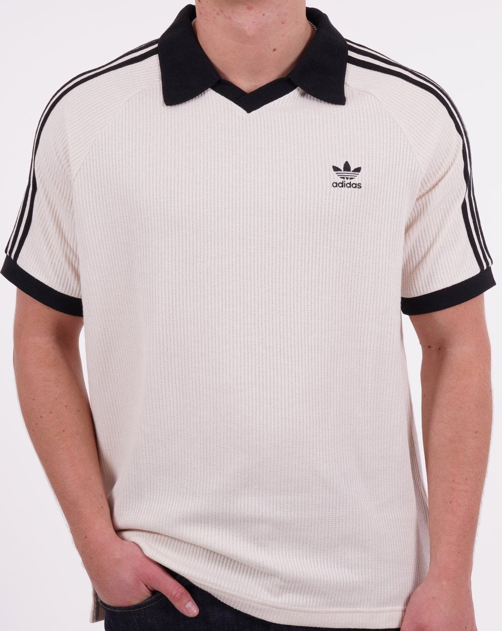 Adidas Originals Retro Waffle Polo off White