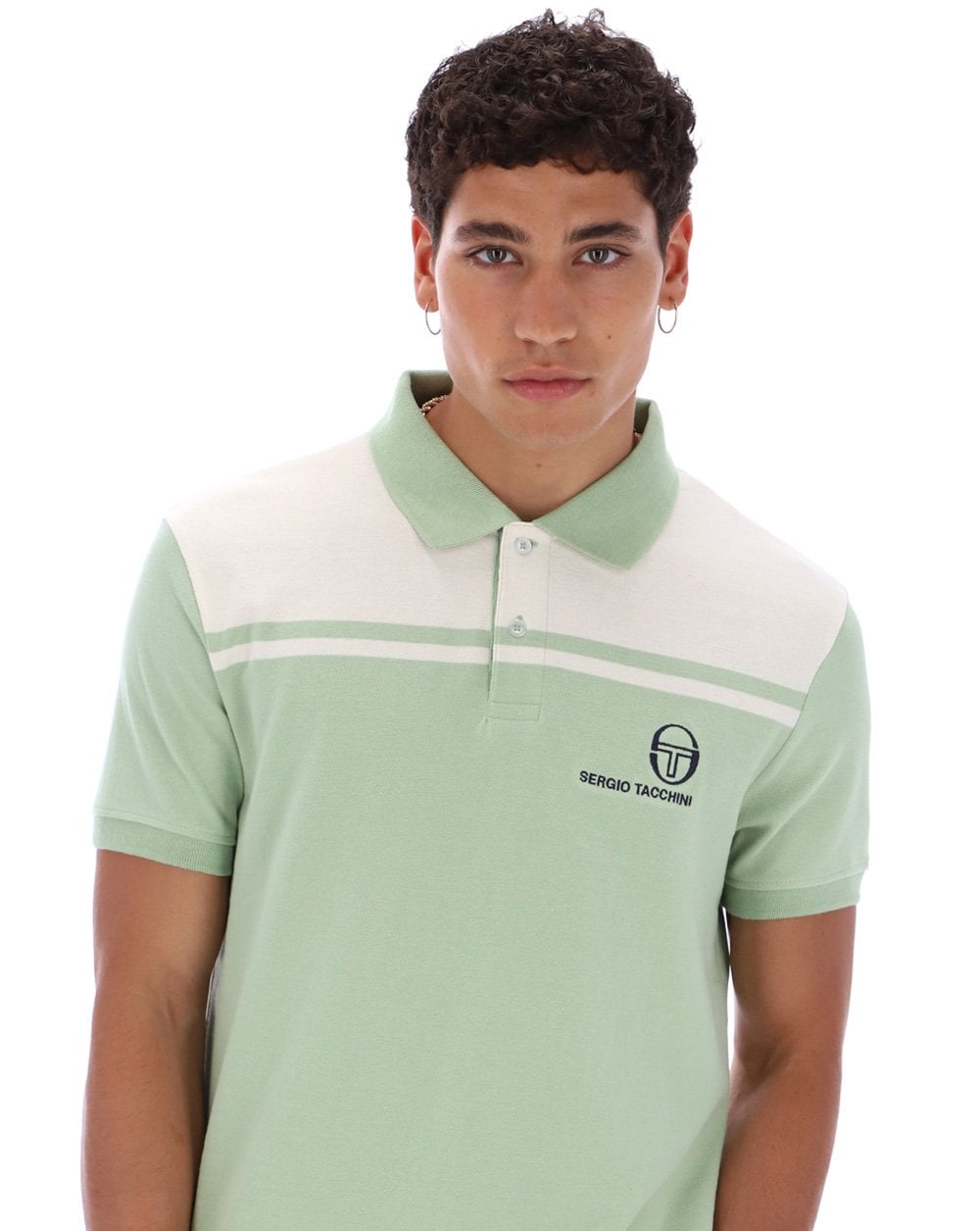 Sergio Tacchini New Young Line Polo Shirt Green/Gardenia
