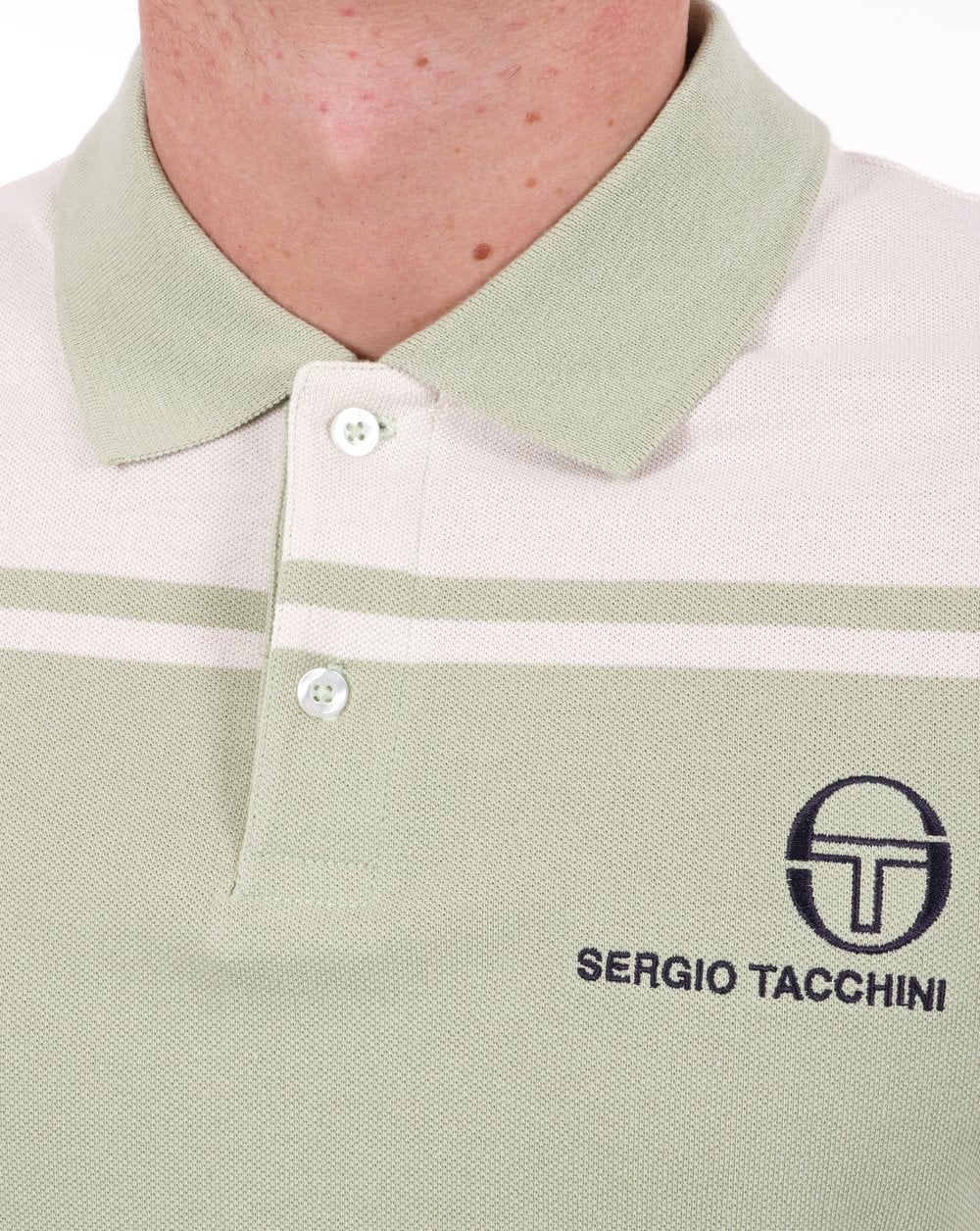 Sergio Tacchini New Young Line Polo Shirt Green/Gardenia