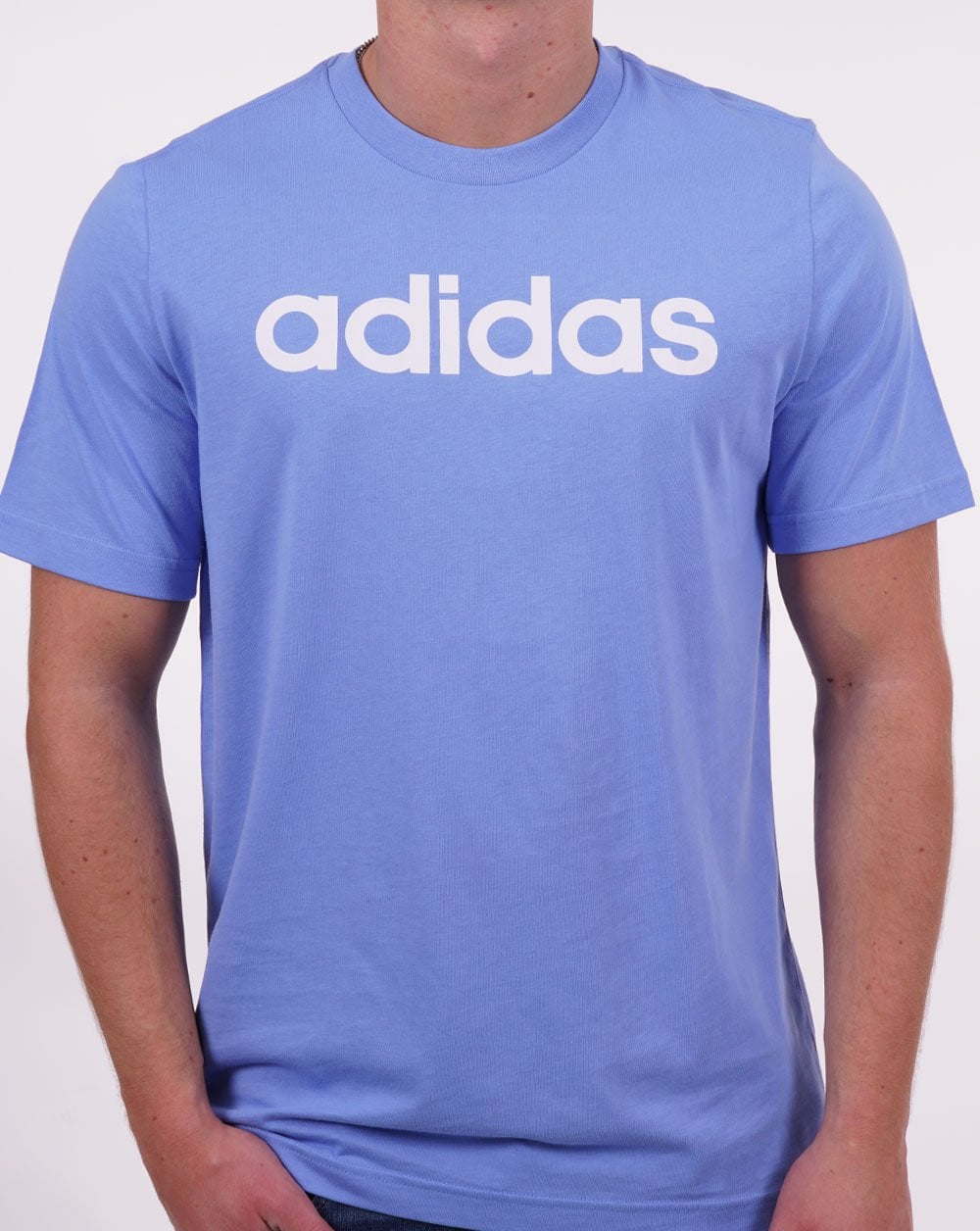 Adidas Originals Linear Logo T Shirt Blue