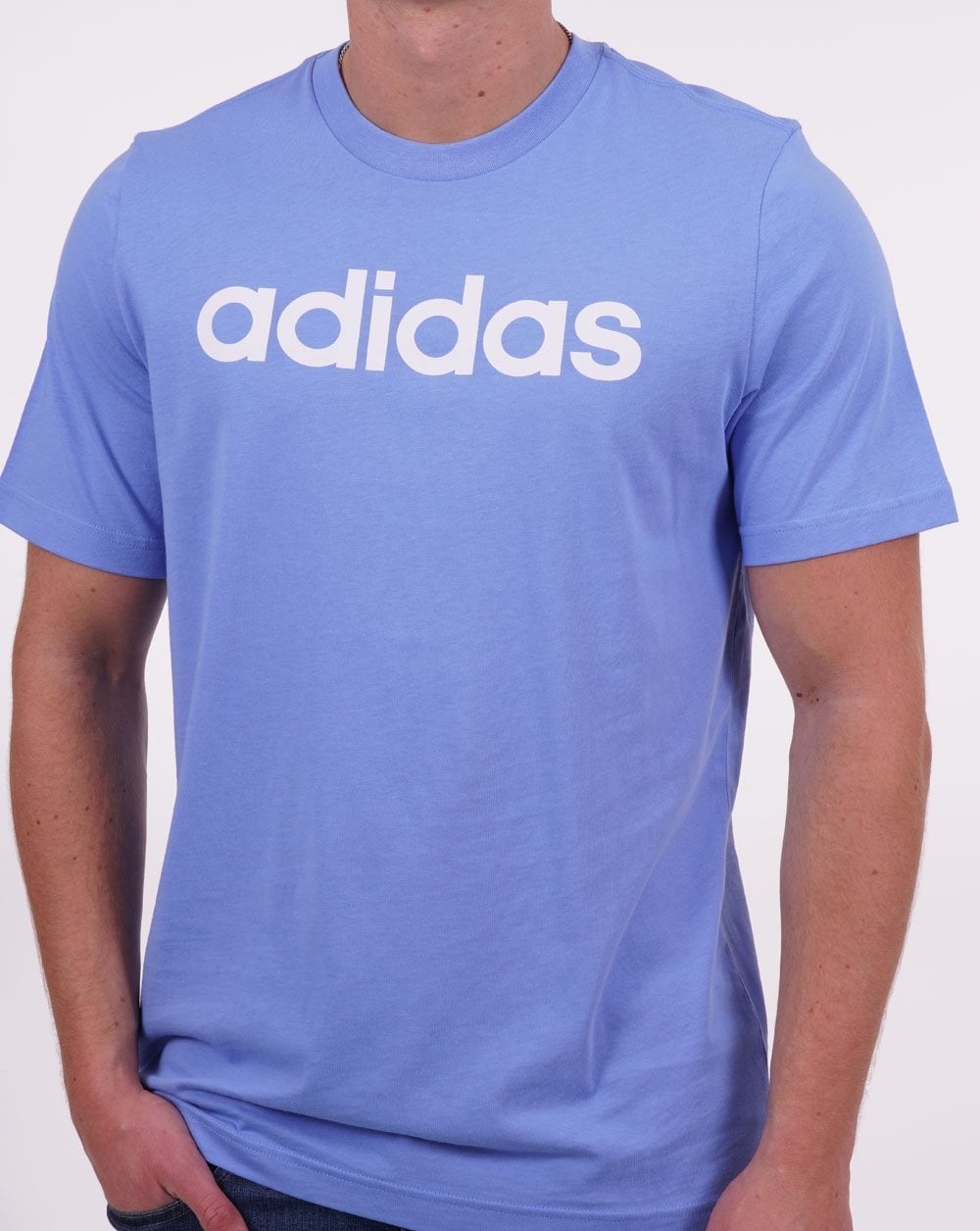 Adidas Originals Linear Logo T Shirt Blue