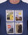 Ben Sherman Travel Stamps T-shirt Blue Denim