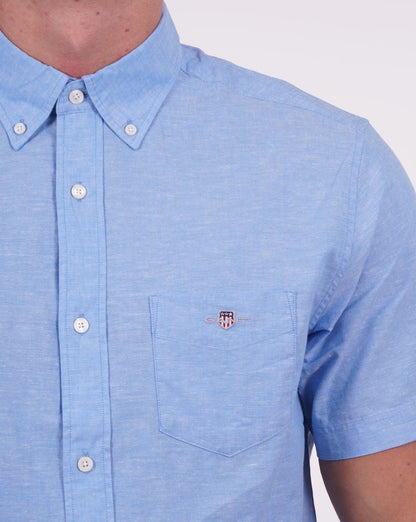 Gant Cotton Linen SS Shirt Day Blue