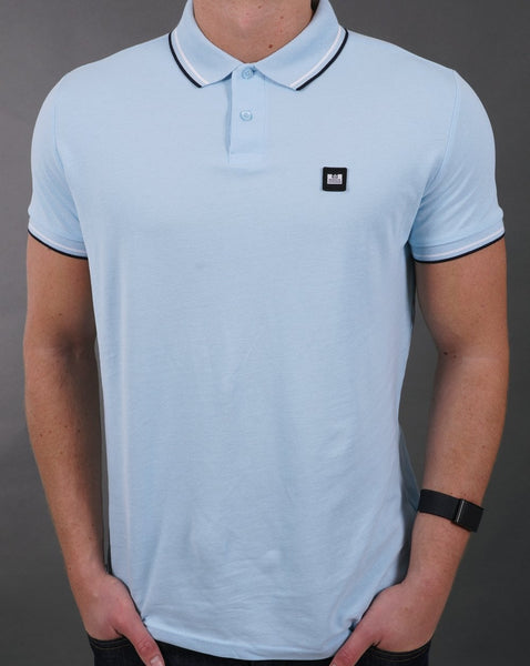 Weekend Offender Sterling Polo Shirt Sky Blue