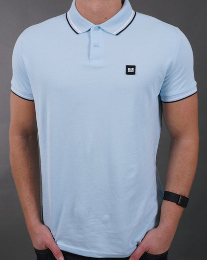 Weekend Offender Sterling Polo Shirt Sky Blue