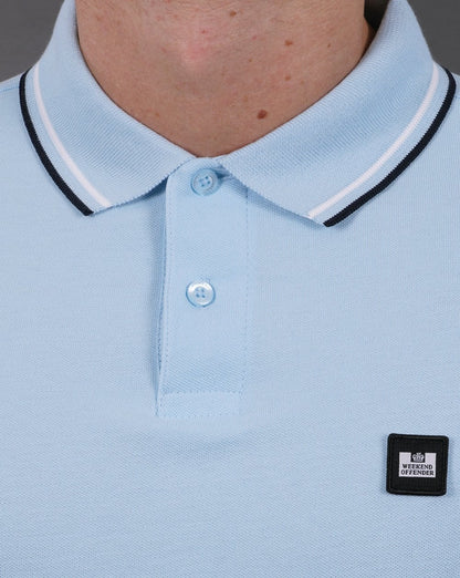 Weekend Offender Sterling Polo Shirt Sky Blue