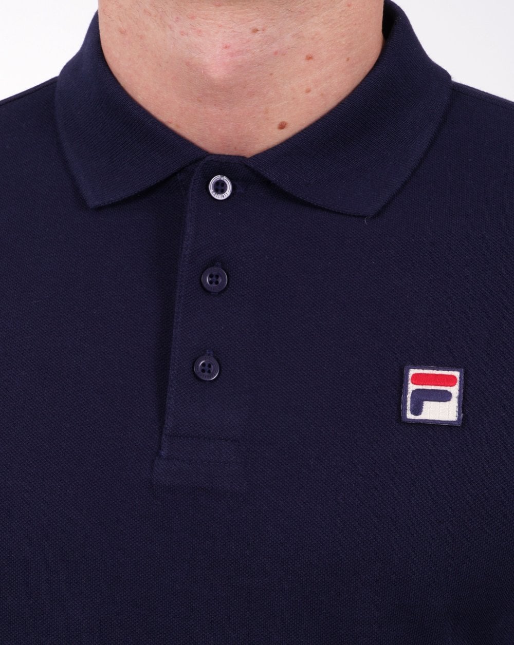 Fila Vintage Classic Polo Shirt Navy