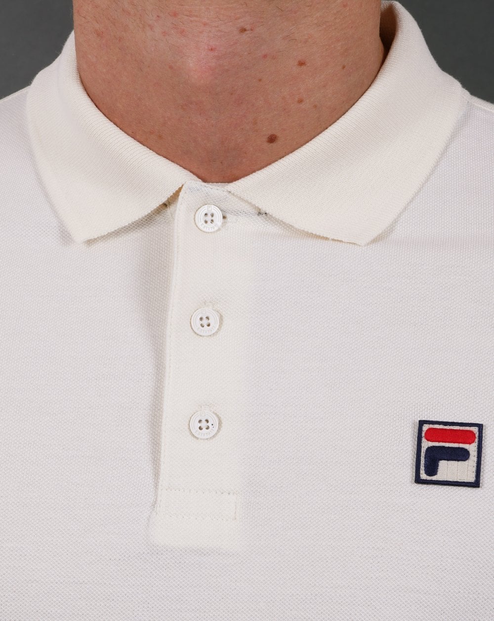 Fila Vintage Classic Polo Shirt Off White