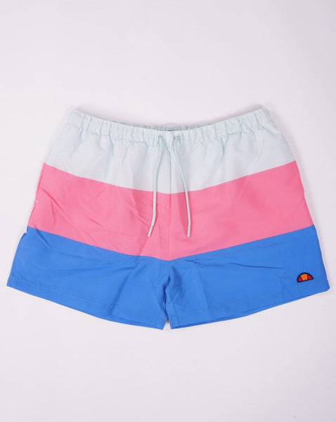 Ellesse Block Swim Shorts Sky Pink Blue