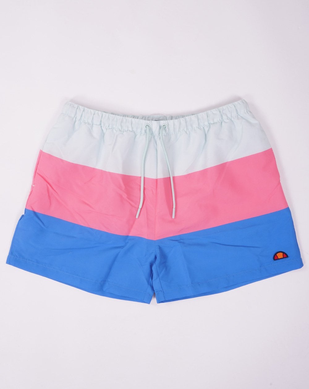 Ellesse Block Swim Shorts Sky Pink Blue