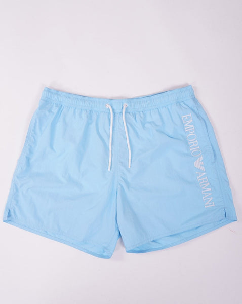 Emporio Armani Logo Swim Shorts Sky