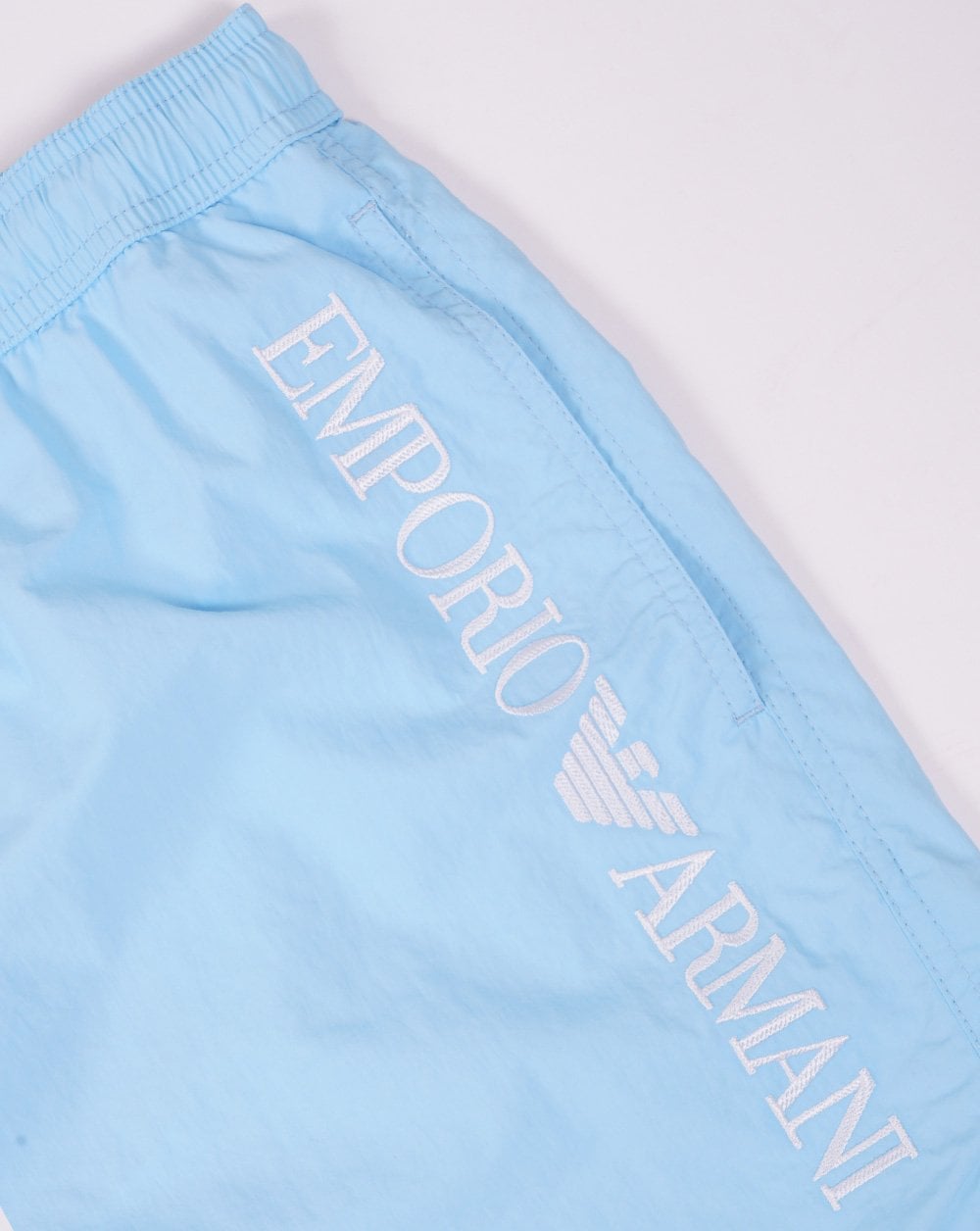 Emporio Armani Logo Swim Shorts Sky