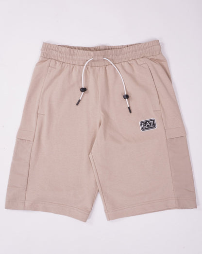 EA7 Emporio Armani Toggle Shorts Beige
