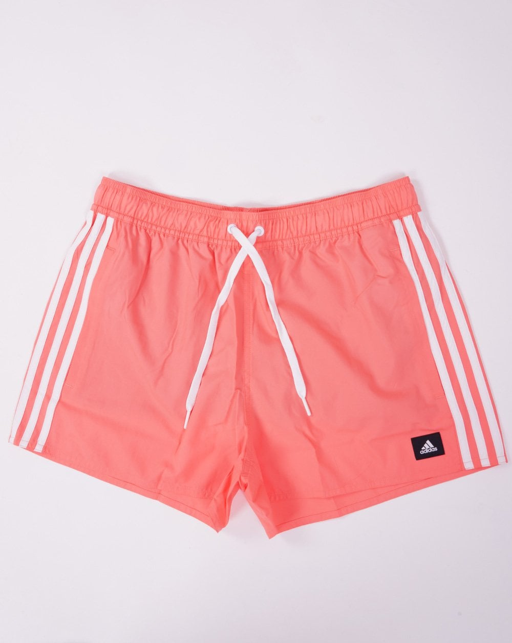 Adidas 3 Stripes CLX Swim Shorts Coral