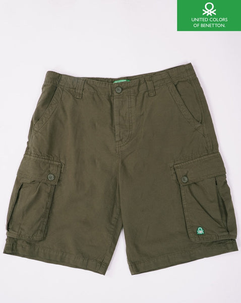 Benetton Cargo Short Khaki Green