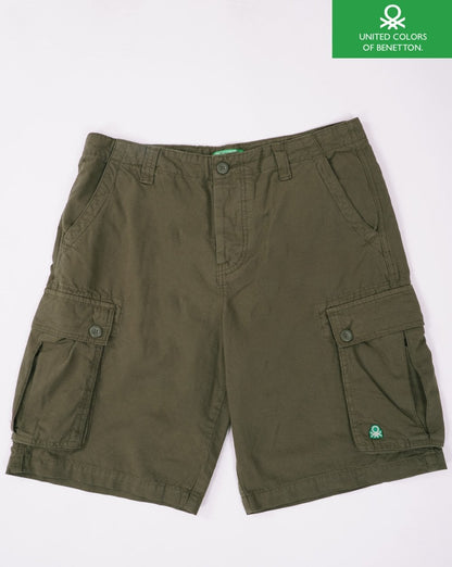 Benetton Cargo Short Khaki Green