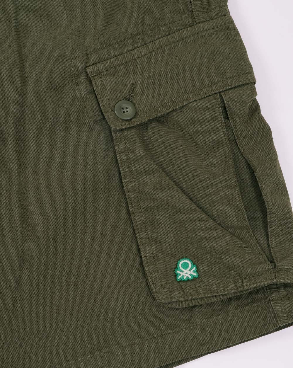 Benetton Cargo Short Khaki Green