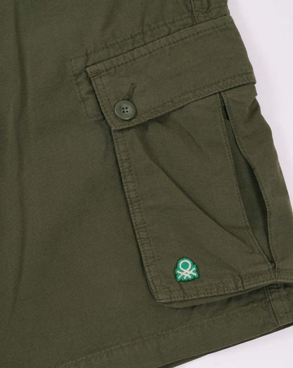 Benetton Cargo Short Khaki Green