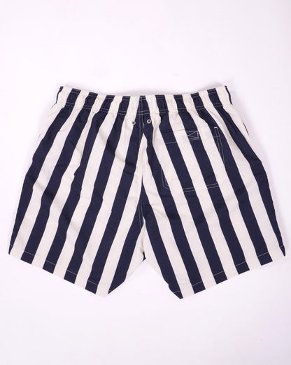 Gant Block Stripe Swim Shorts Navy Blue