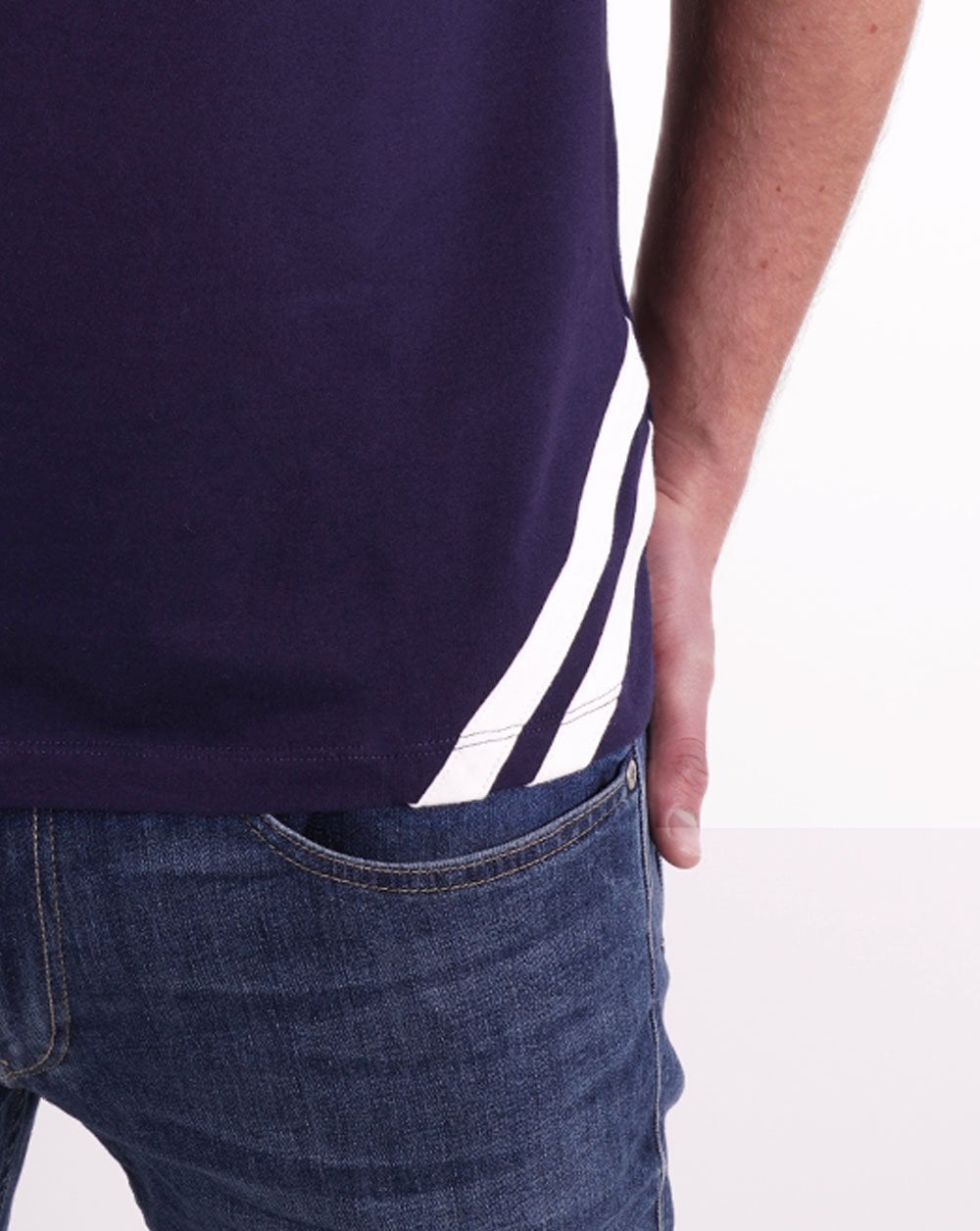 Sergio Tacchini Retro Polo Shirt Navy Blue
