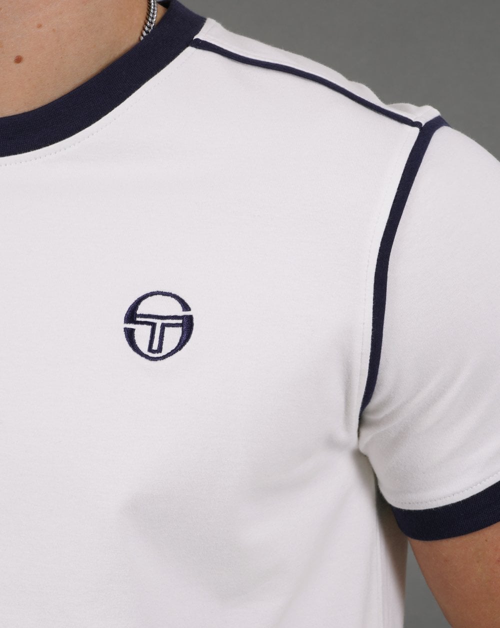 Sergio Tacchini 2 stripe T Shirt Gardenia