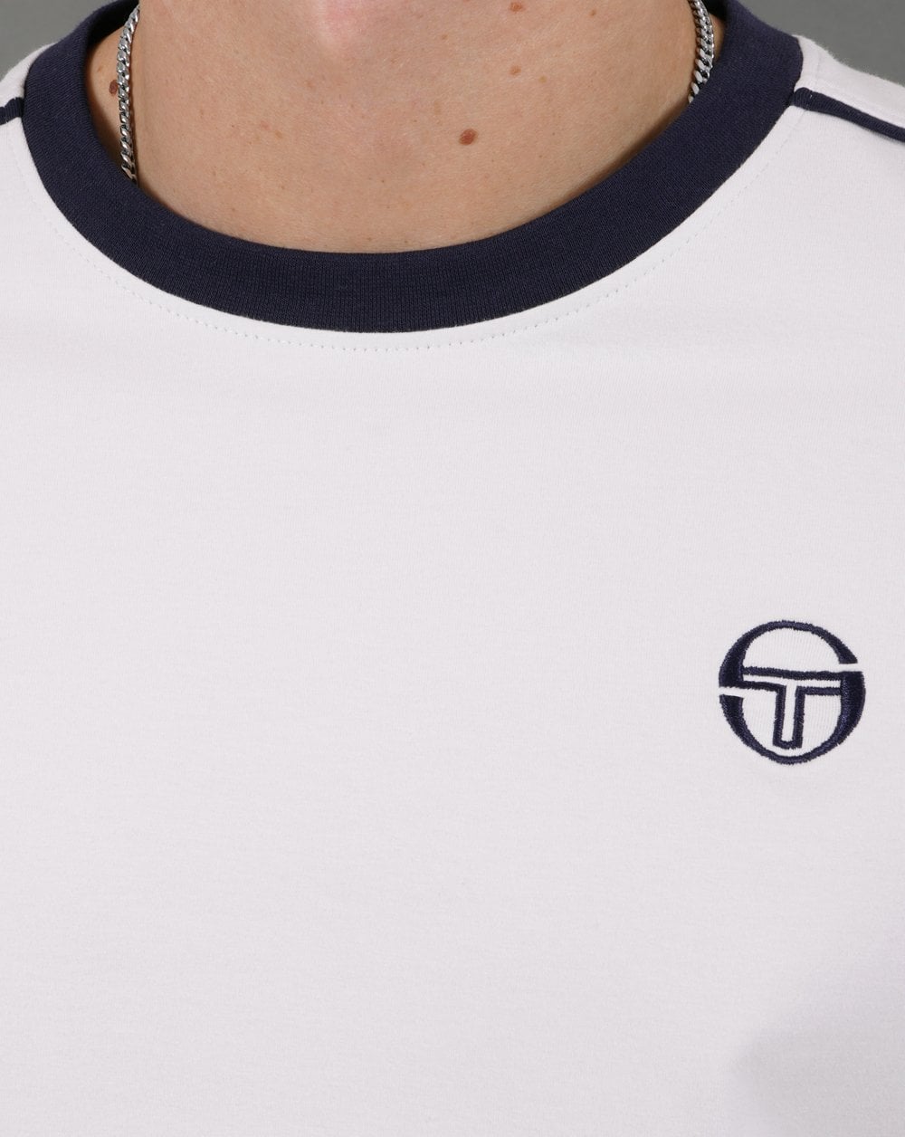 Sergio Tacchini 2 stripe T Shirt Gardenia