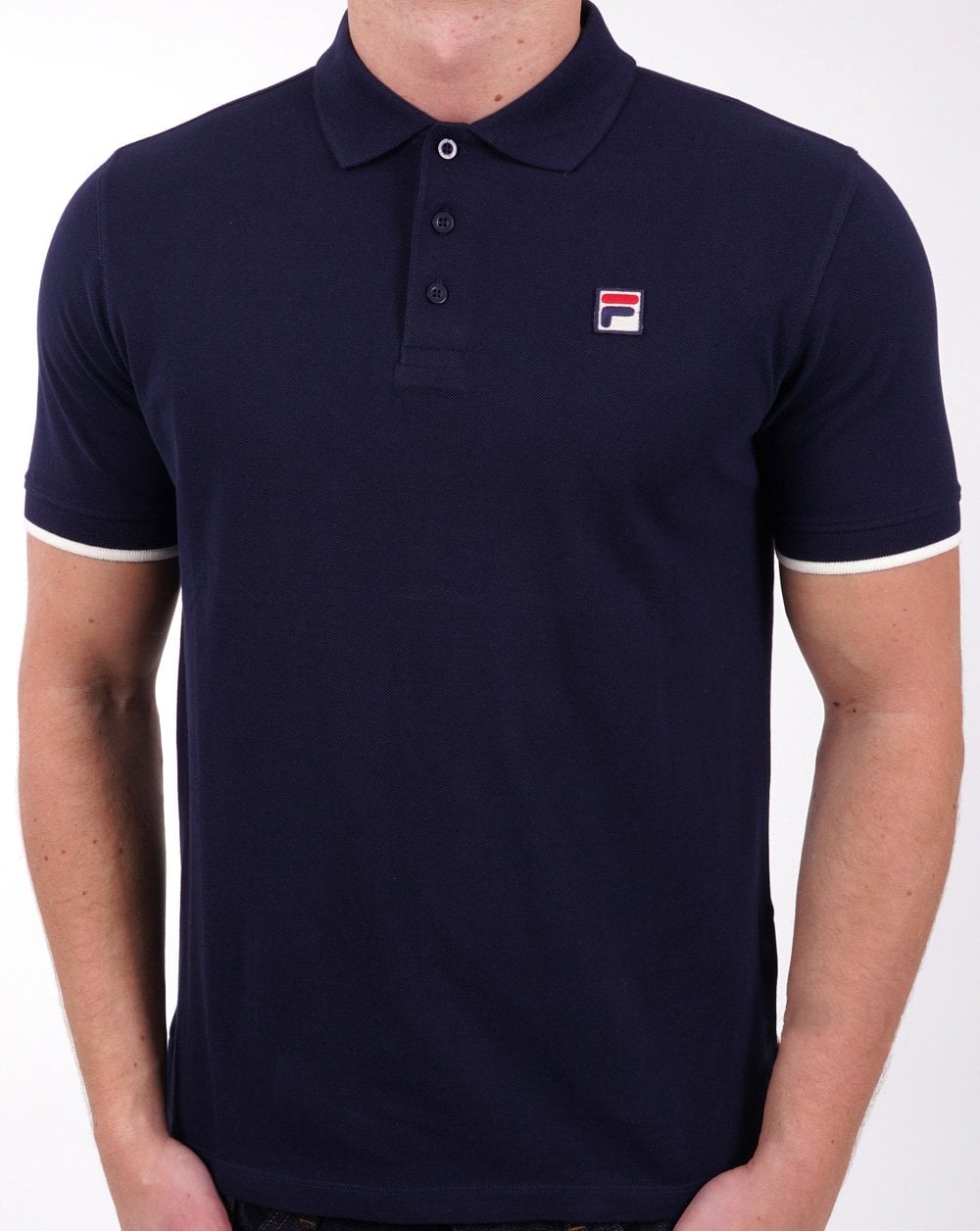 Fila Vintage Classic Polo Shirt Navy