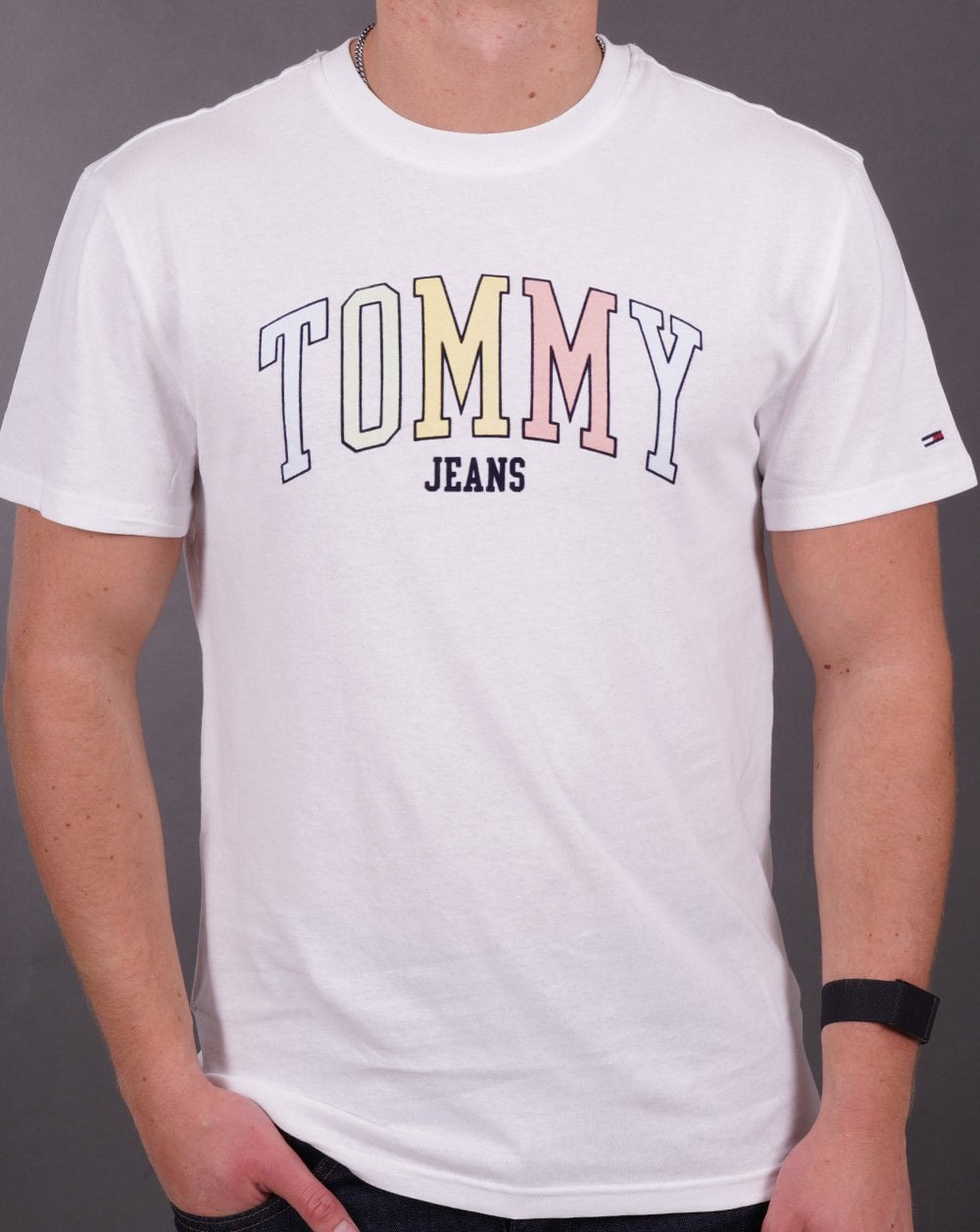 Tommy Jeans College Logo T-shirt White