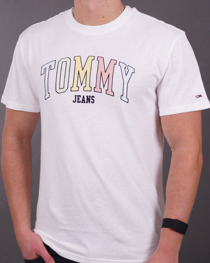 Tommy Jeans College Logo T-shirt White