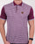 Trojan Geometric Pattern Panel Polo Port/Sky