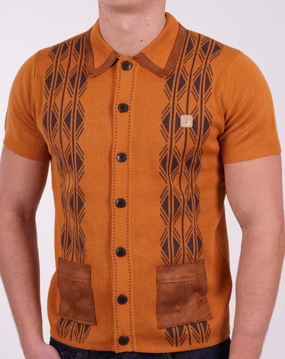 Gabicci Vintage full button cardigan Honey