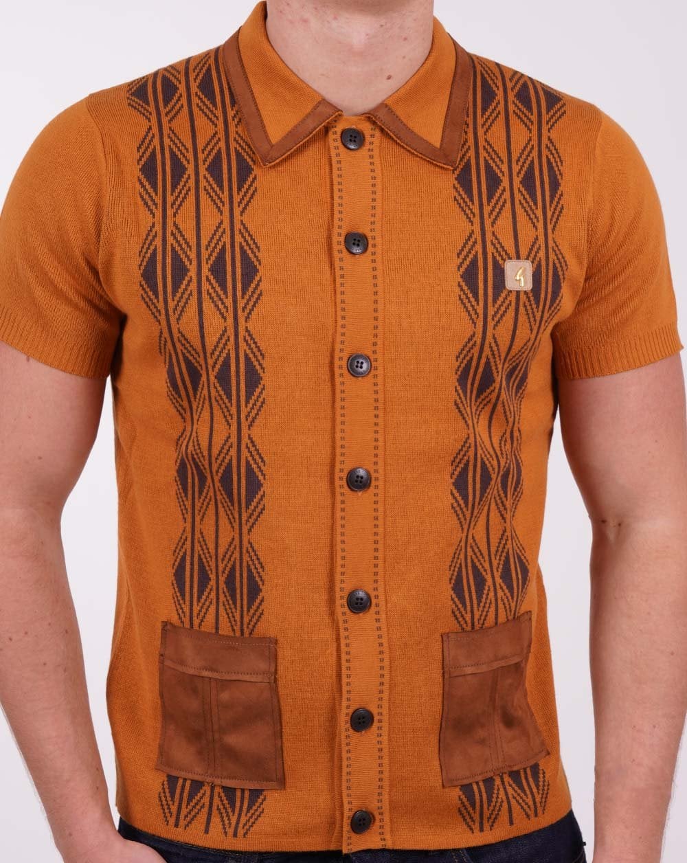 Gabicci Vintage full button cardigan Honey