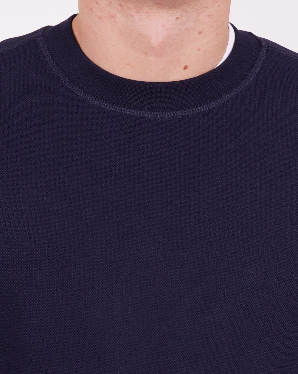 Benetton Pique Sweatshirt Navy