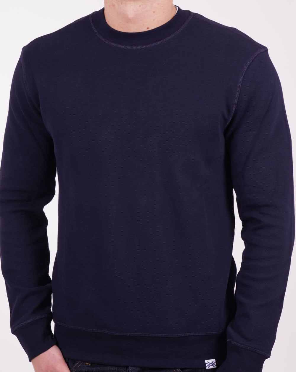 Benetton Pique Sweatshirt Navy