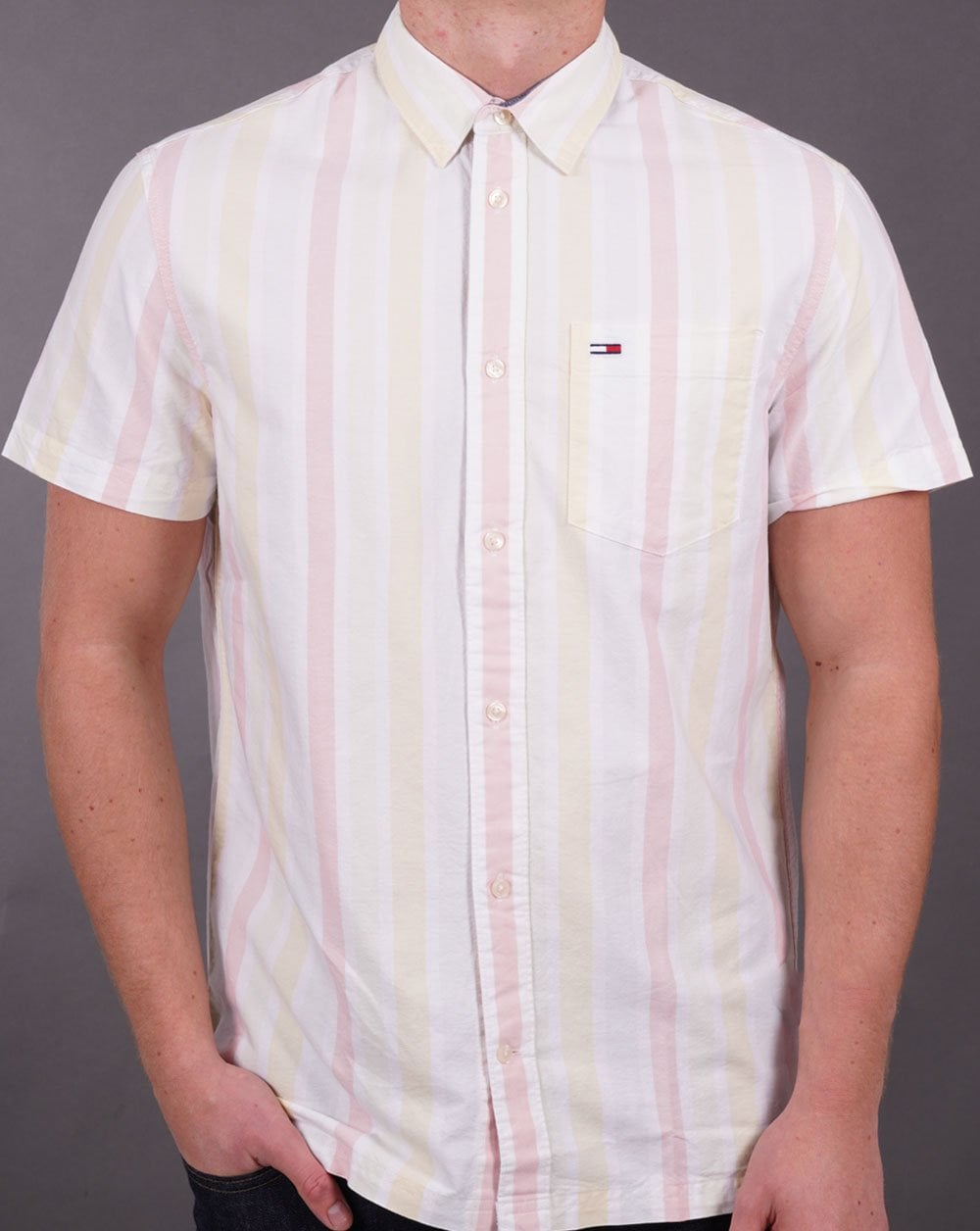 Tommy Jeans Mixed Stripe SS Shirt White/Multi