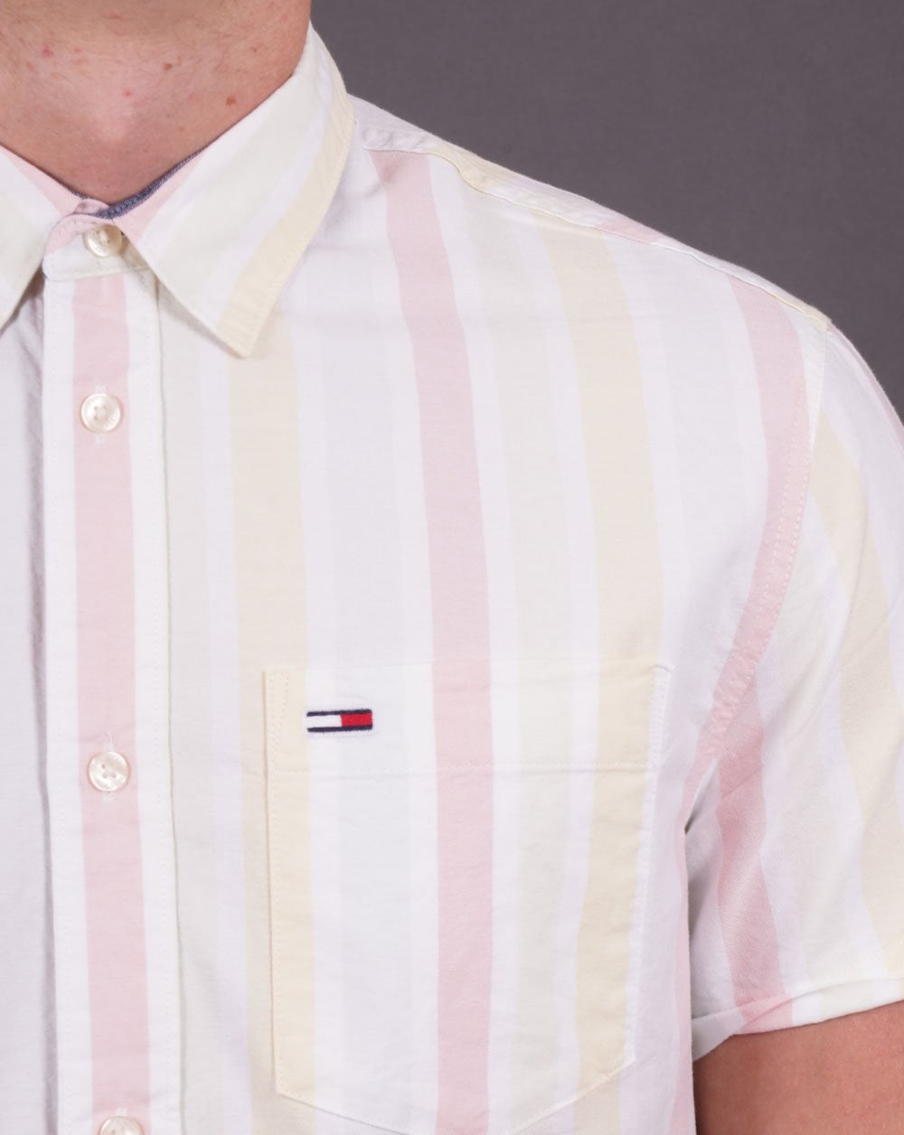 Tommy Jeans Mixed Stripe SS Shirt White/Multi