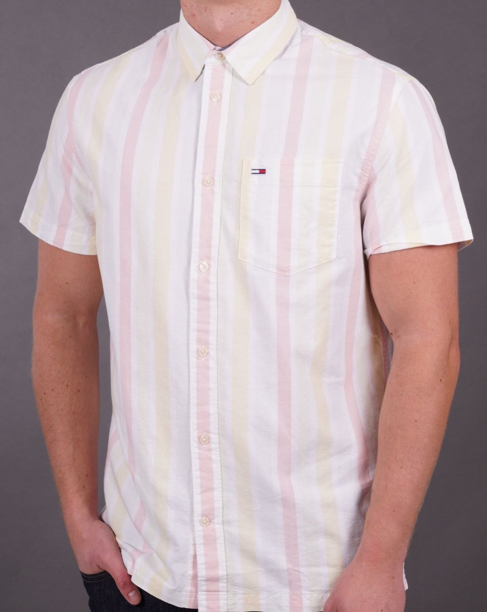 Tommy Jeans Mixed Stripe SS Shirt White/Multi
