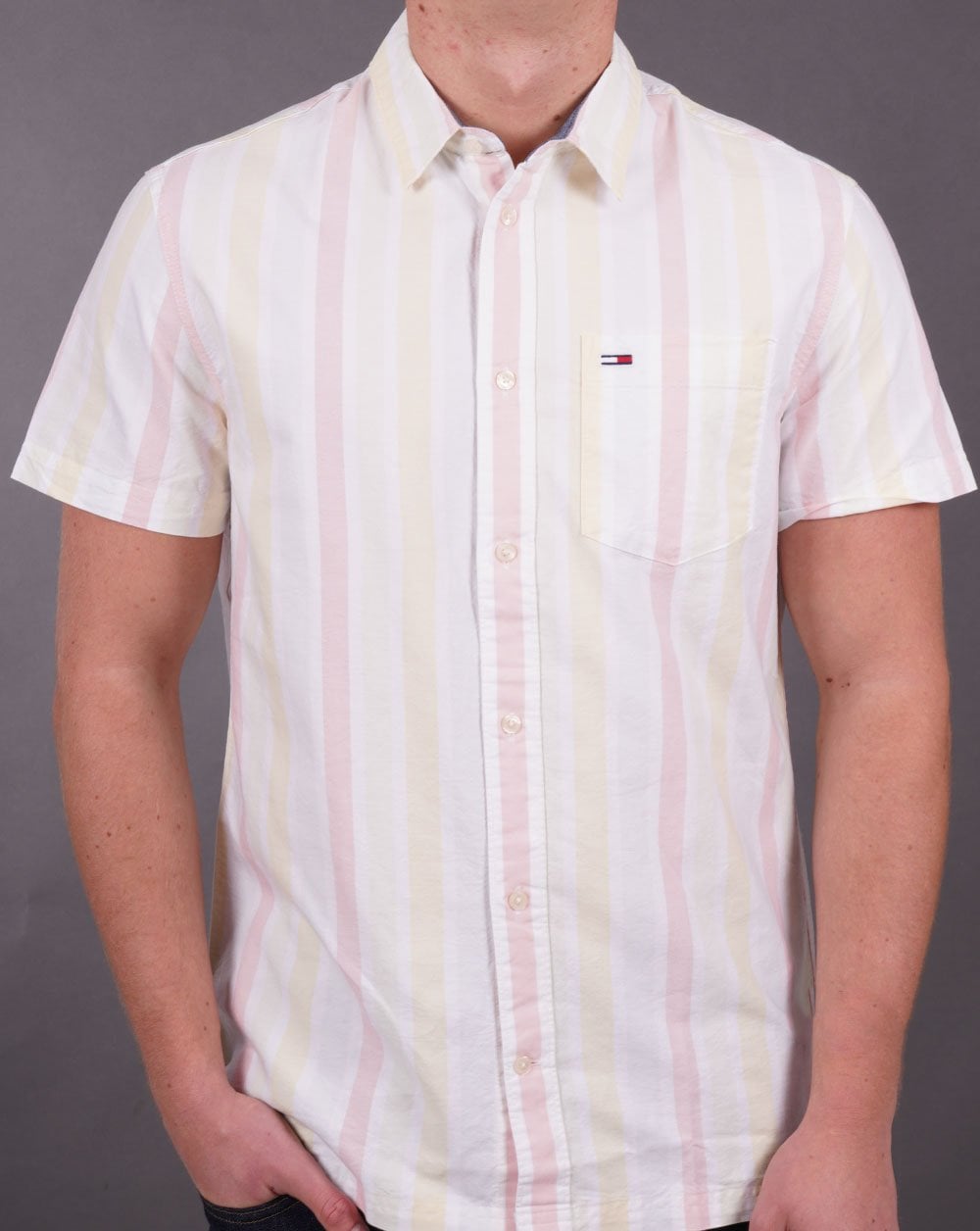 Tommy Jeans Mixed Stripe SS Shirt White/Multi