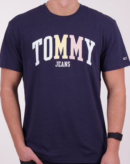 Tommy Jeans College Logo T-shirt Navy