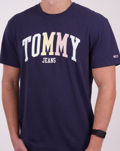 Tommy Jeans College Logo T-shirt Navy