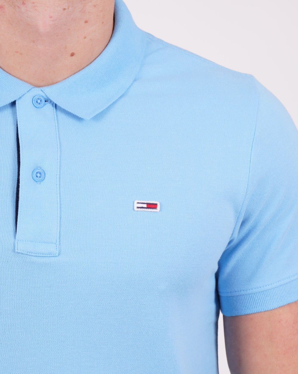 Tommy Jeans Signature Placket Polo Shirt Skysail