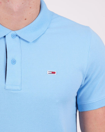 Tommy Jeans Signature Placket Polo Shirt Skysail