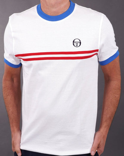 Sergio Tacchini Supermac T Shirt White/Red