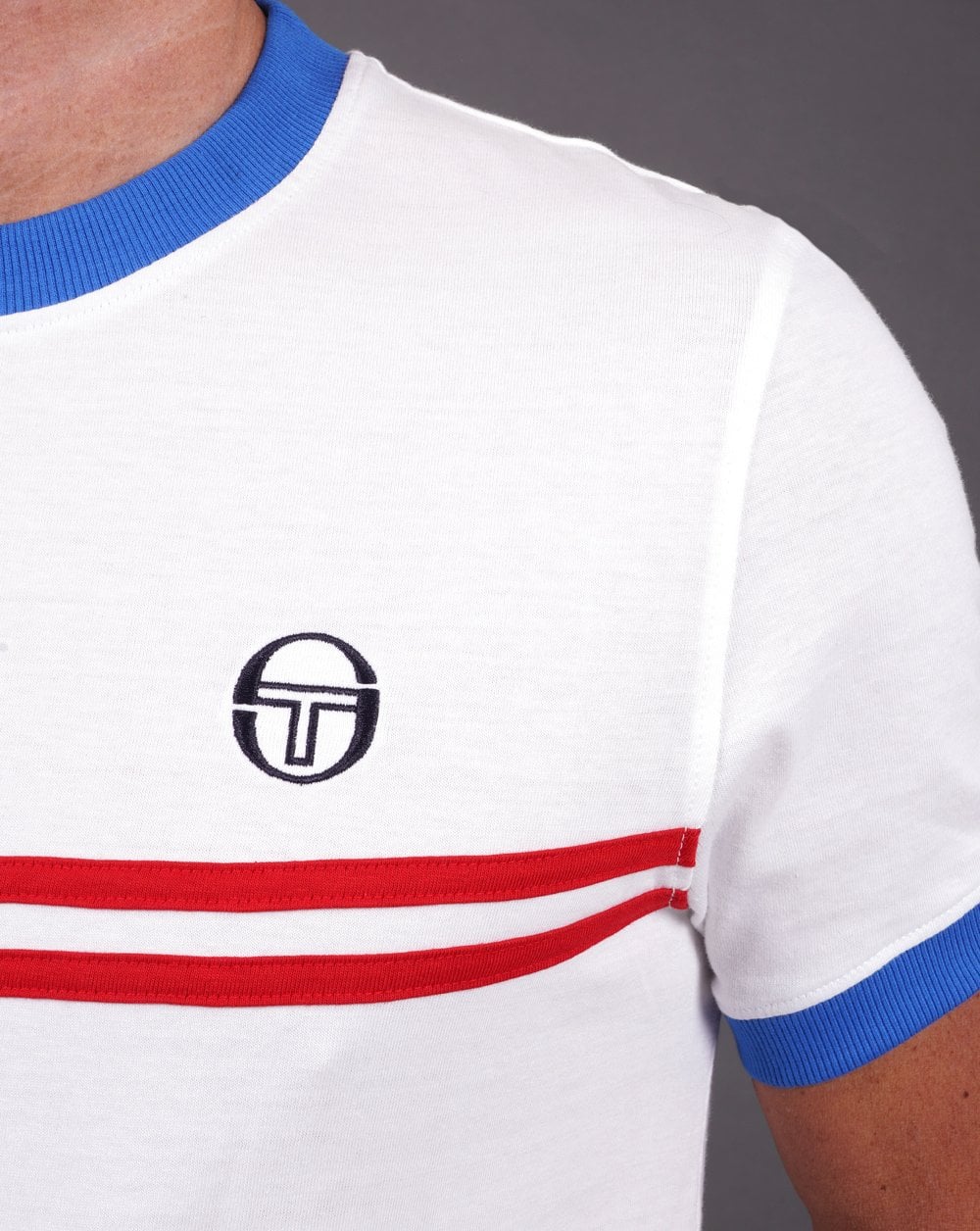 Sergio Tacchini Supermac T Shirt White/Red