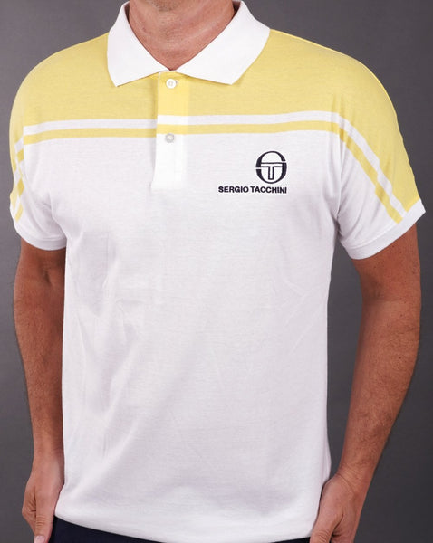 Sergio Tacchini New Young Line Polo Shirt White/Lemon