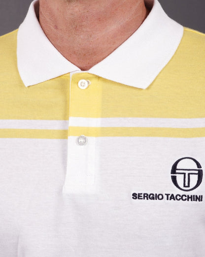 Sergio Tacchini New Young Line Polo Shirt White/Lemon