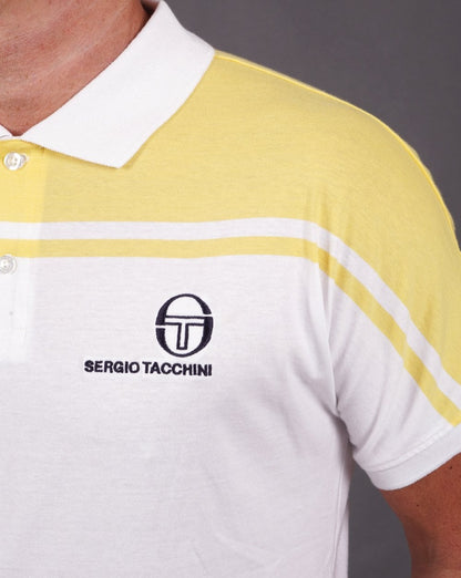 Sergio Tacchini New Young Line Polo Shirt White/Lemon