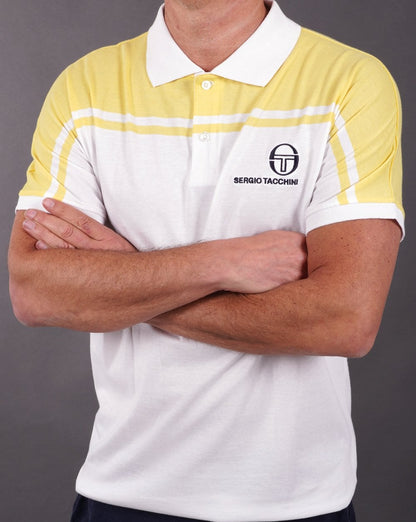 Sergio Tacchini New Young Line Polo Shirt White/Lemon